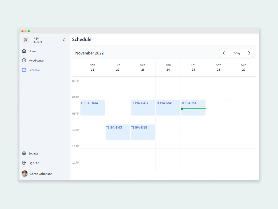 Absence tracking system preview
